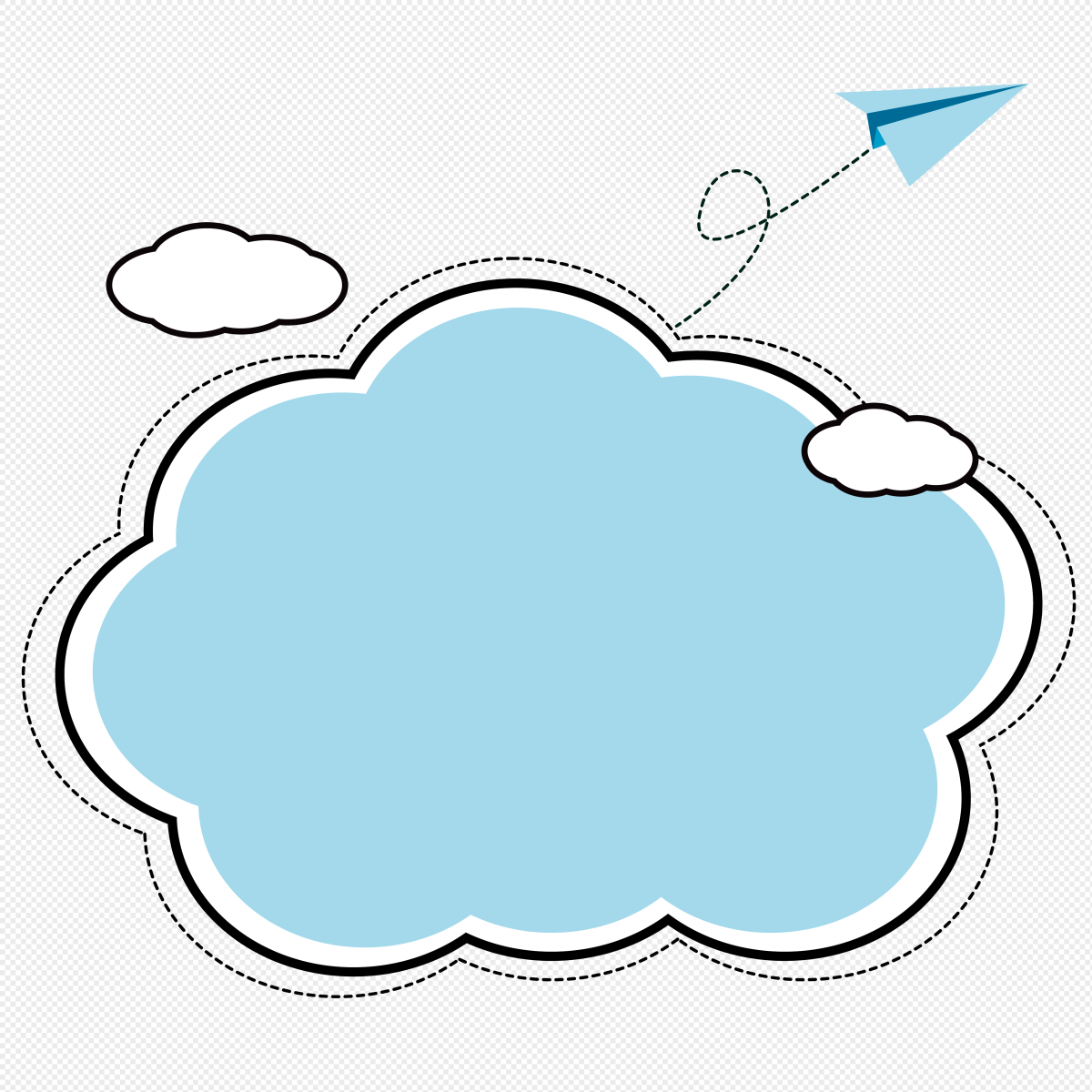 Рамки для текста для детей облачка