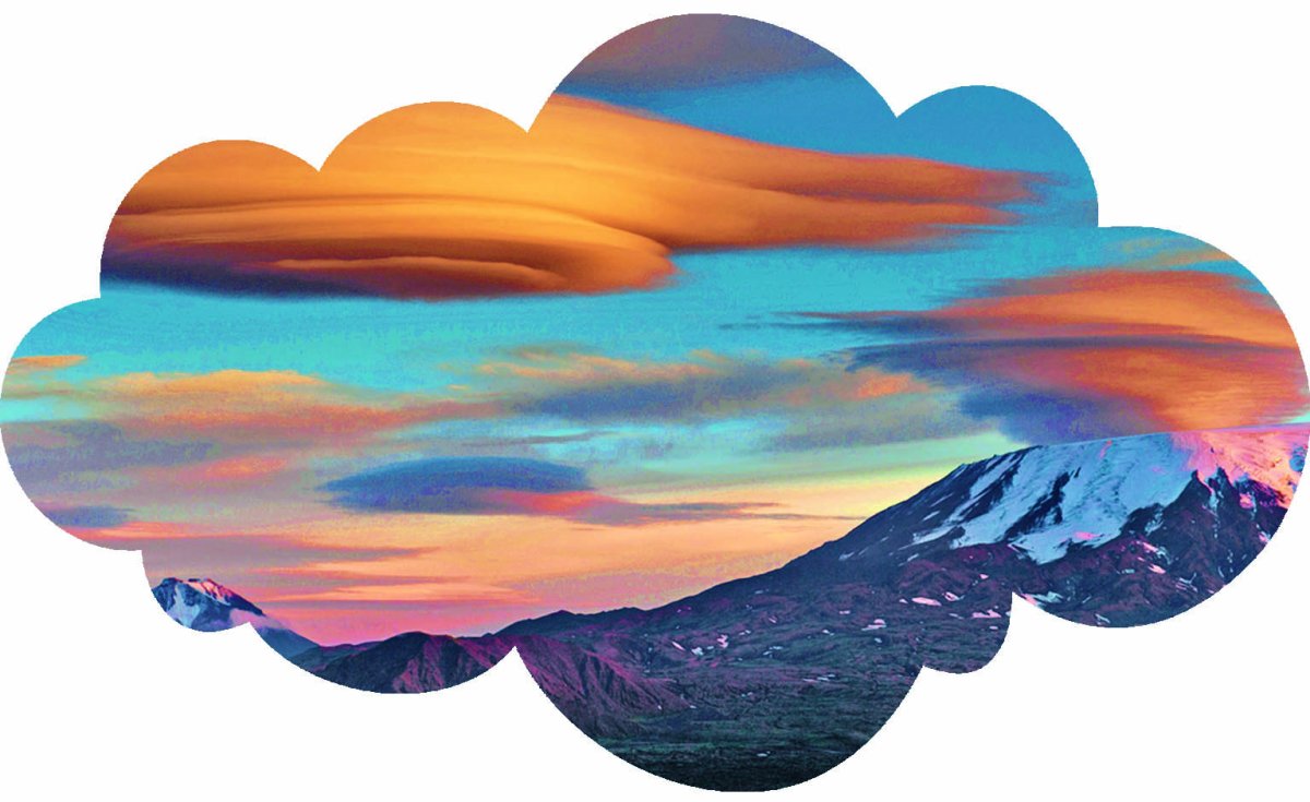 Разноцветные облачка