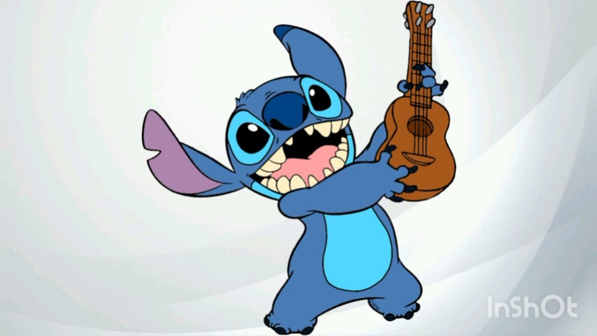 Стич танцует гифка