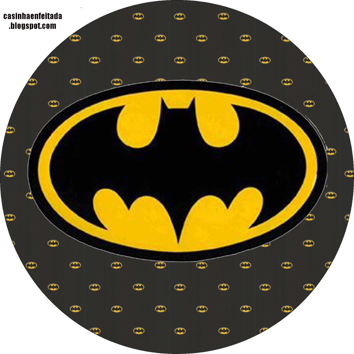 Бэтмен в круге для печати