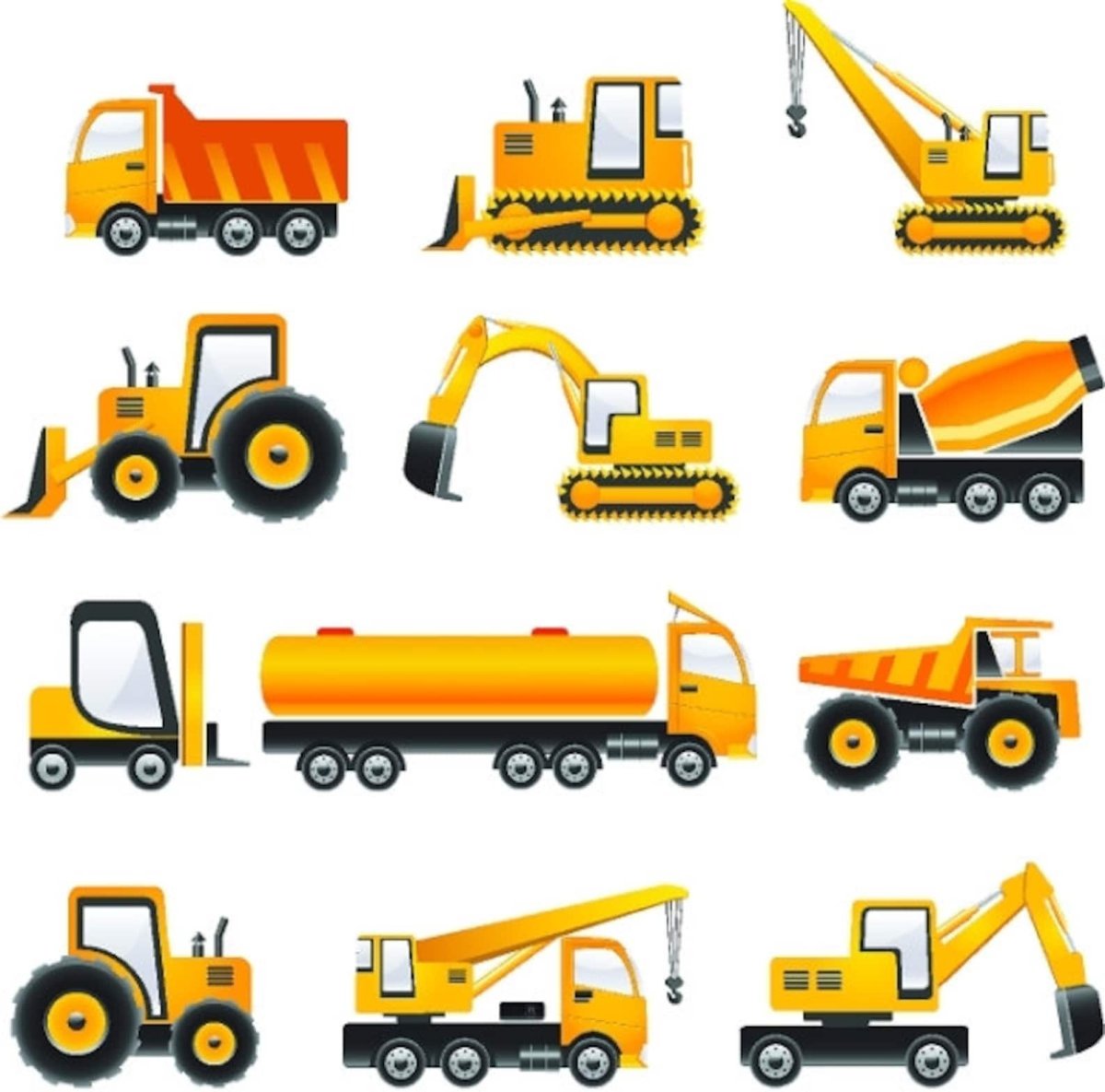 Строительные машины на стройке для детей