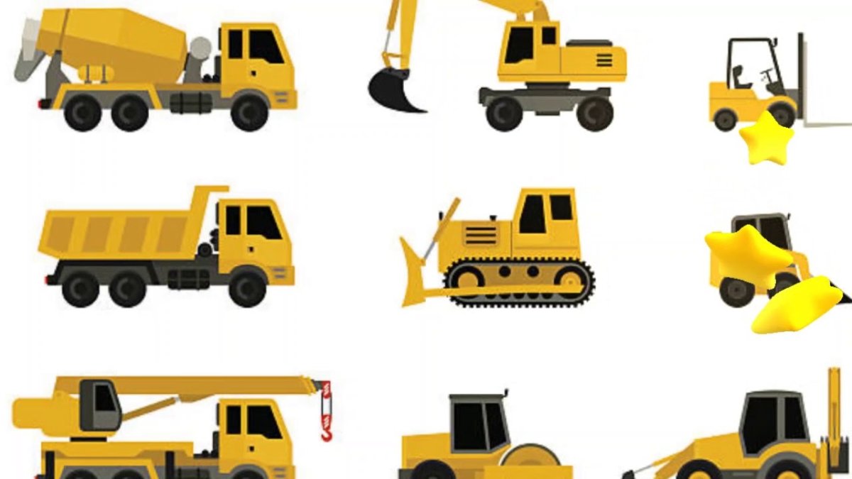 Строительные машины вектор