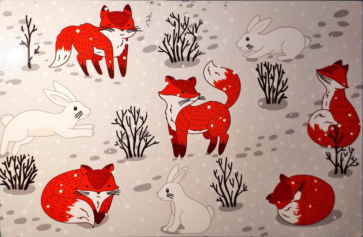 Иллюстрации животных зимой