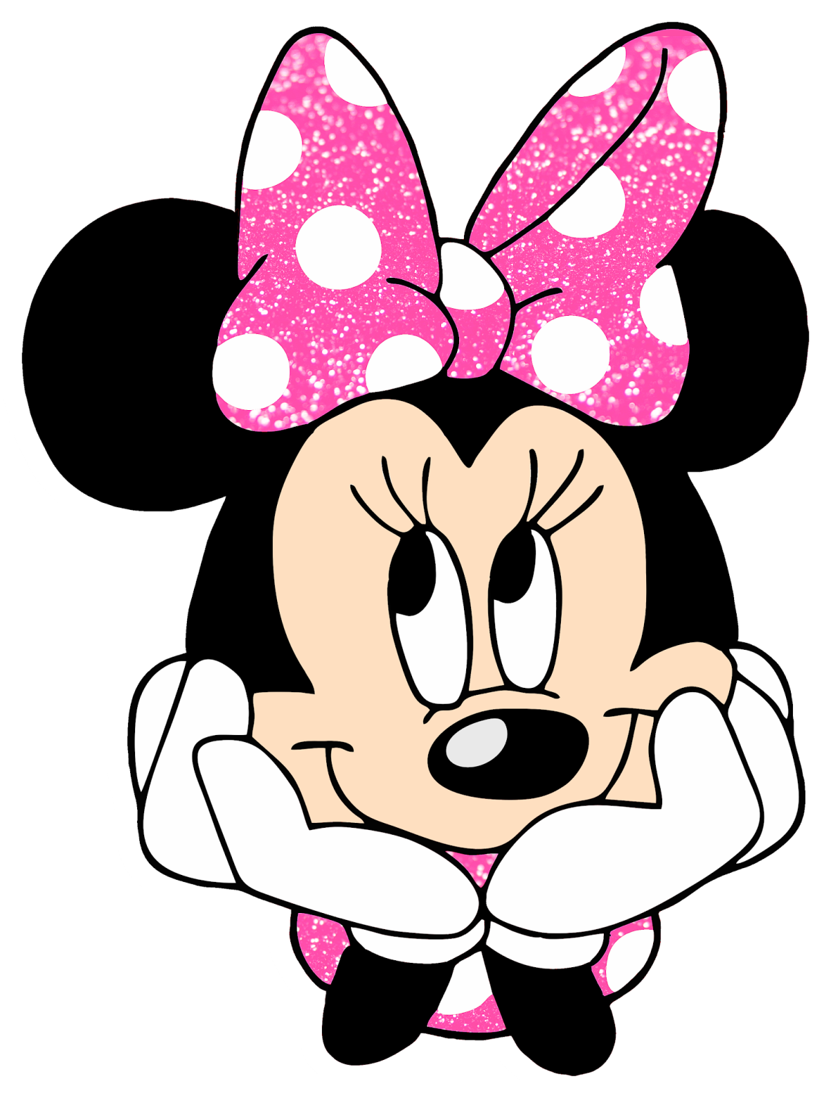 Минни Маус голова на белом фоне