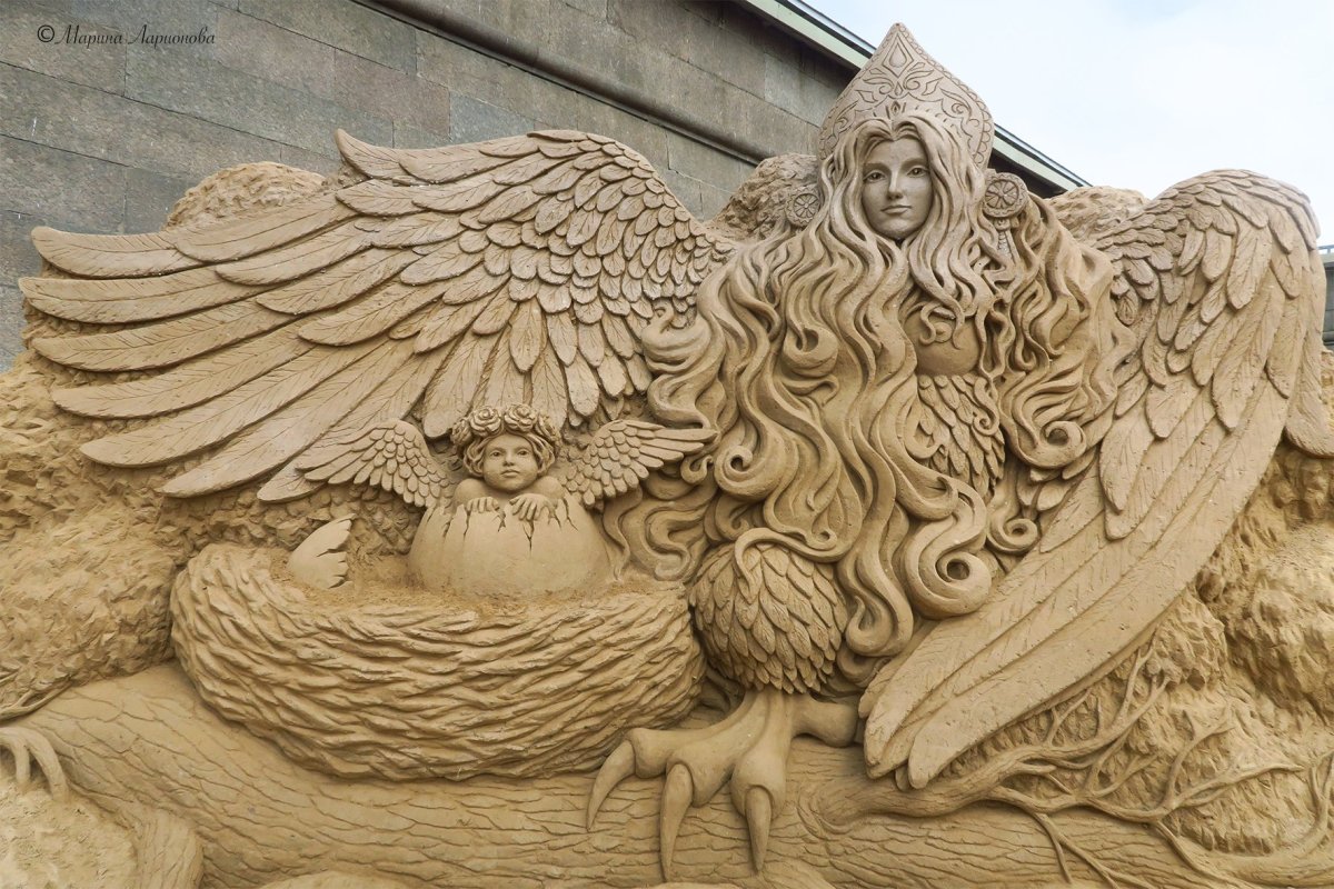 Птица Сирин витраж