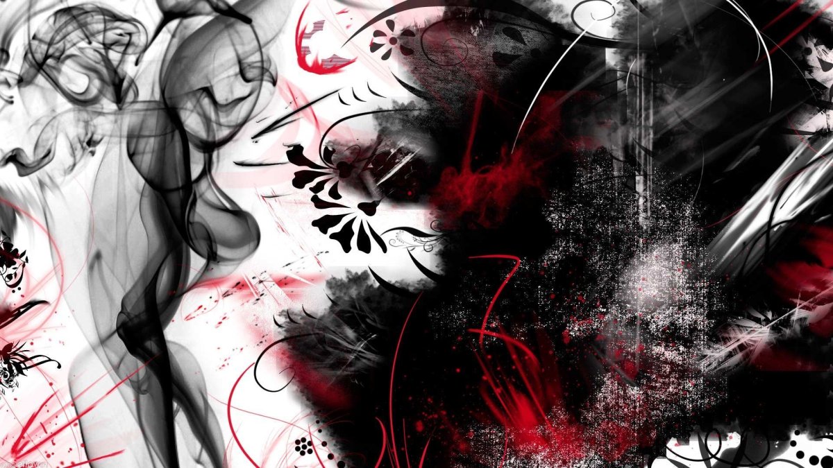 Абстракция в черно-белом цвете