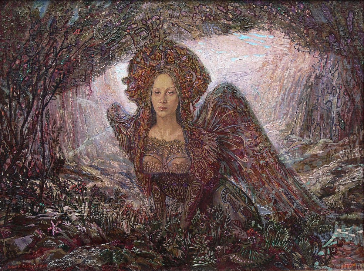 Раскраски птицы Сирин алконост и Гамаюн