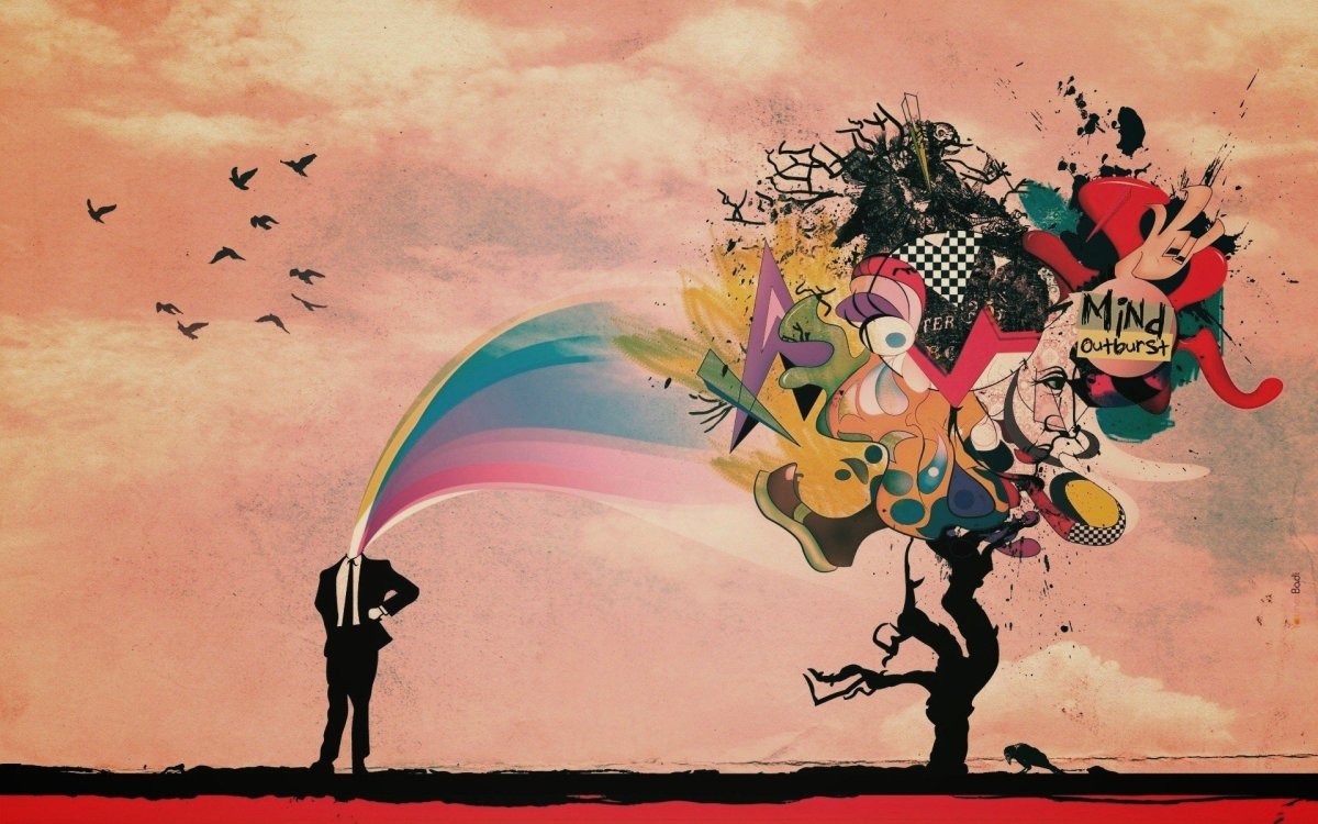 Яркие креативные обои