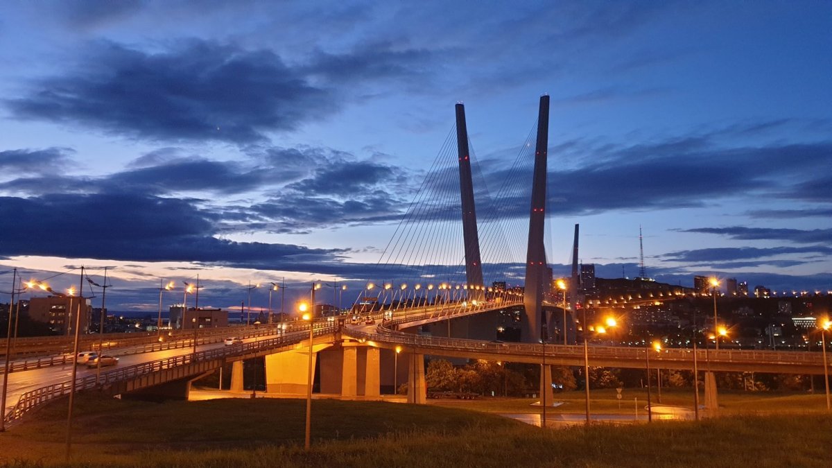 Золотой мост Владивосток осень