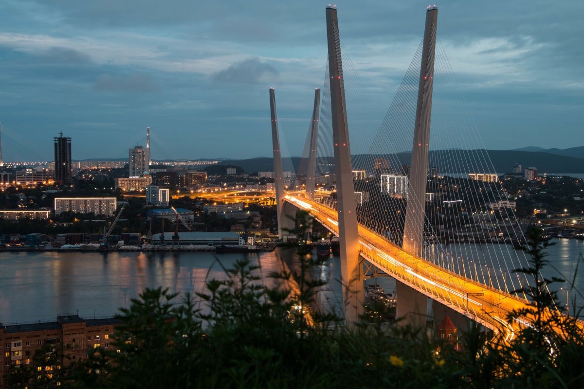 Вантовый мост Владивосток золотой Рог