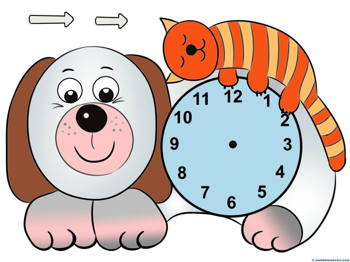 Макет часов для дошкольников