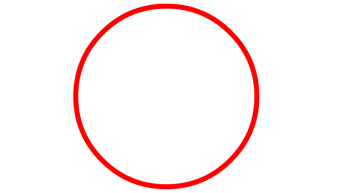 Круг красный тонкий