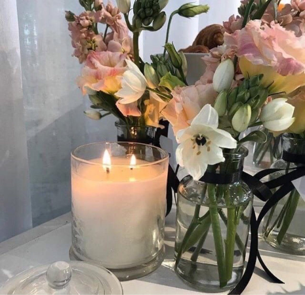 Свечи цветы Эстетика
