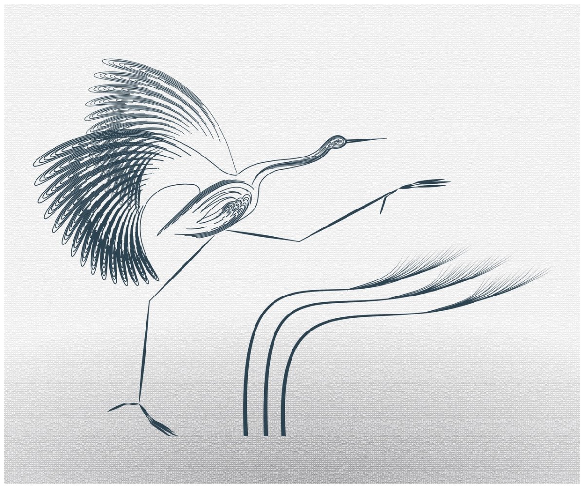Стилизованный журавль