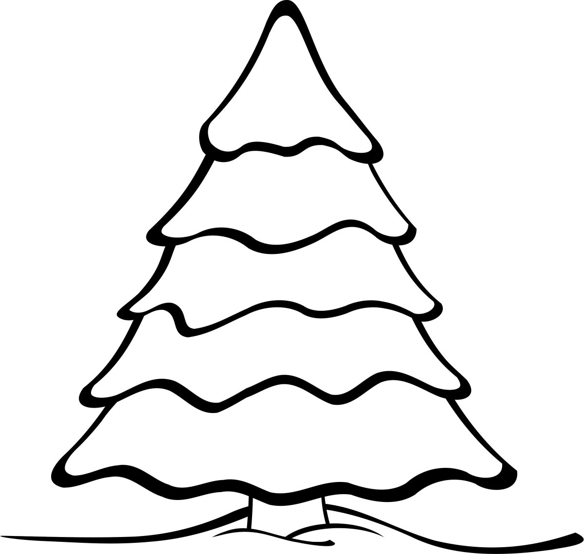 Елка раскраска для детей