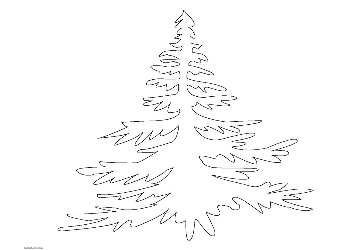 Елка раскраска