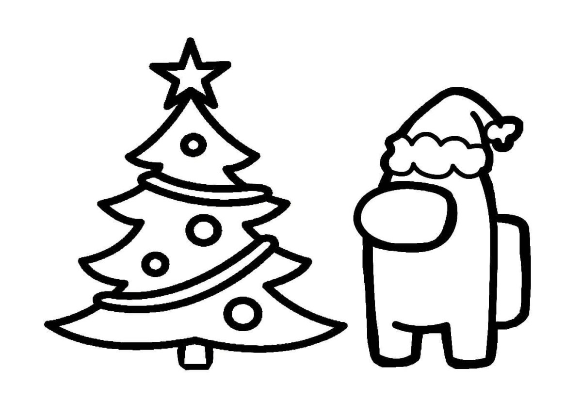 Елочка раскраска