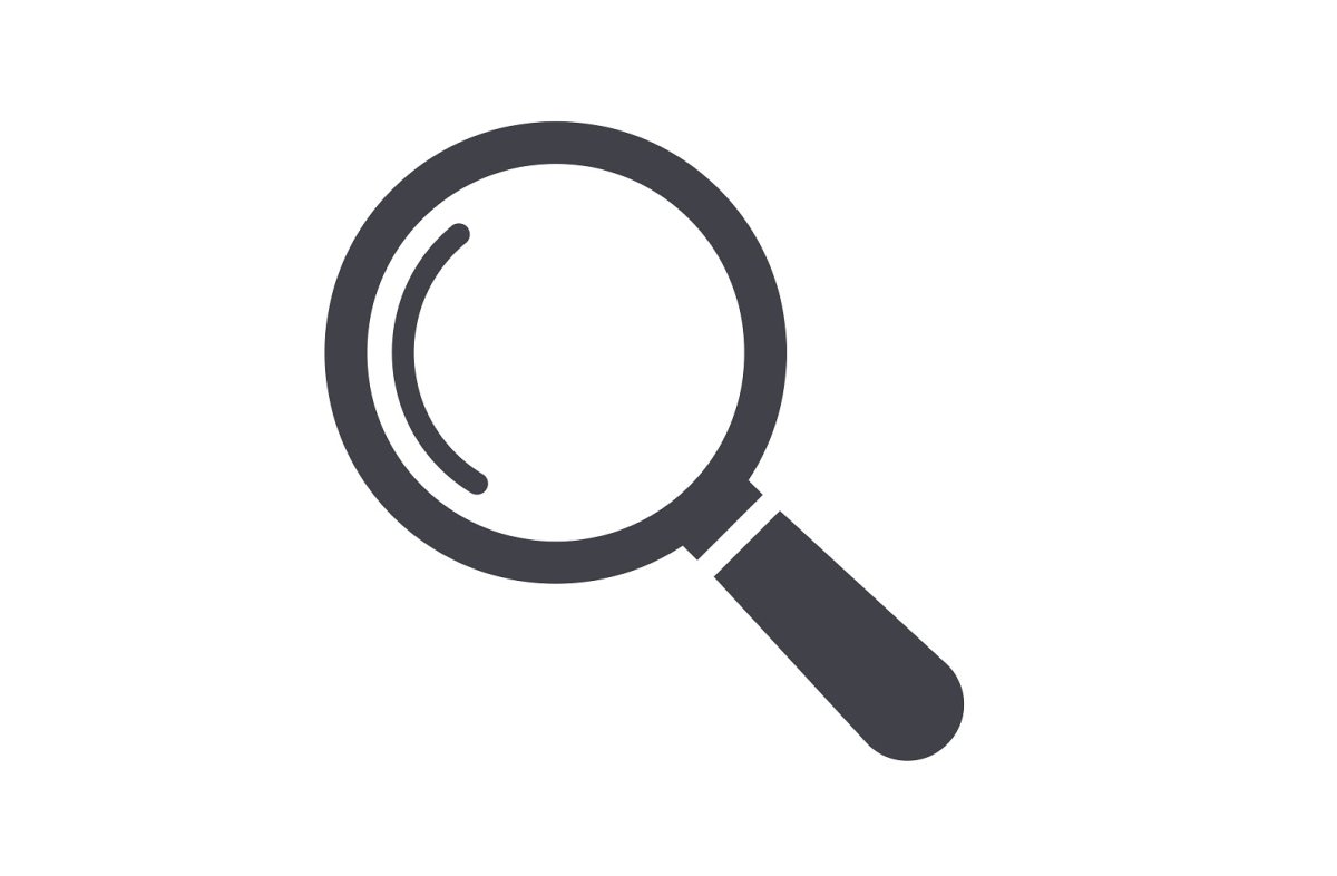 Стикер увеличительная лупа