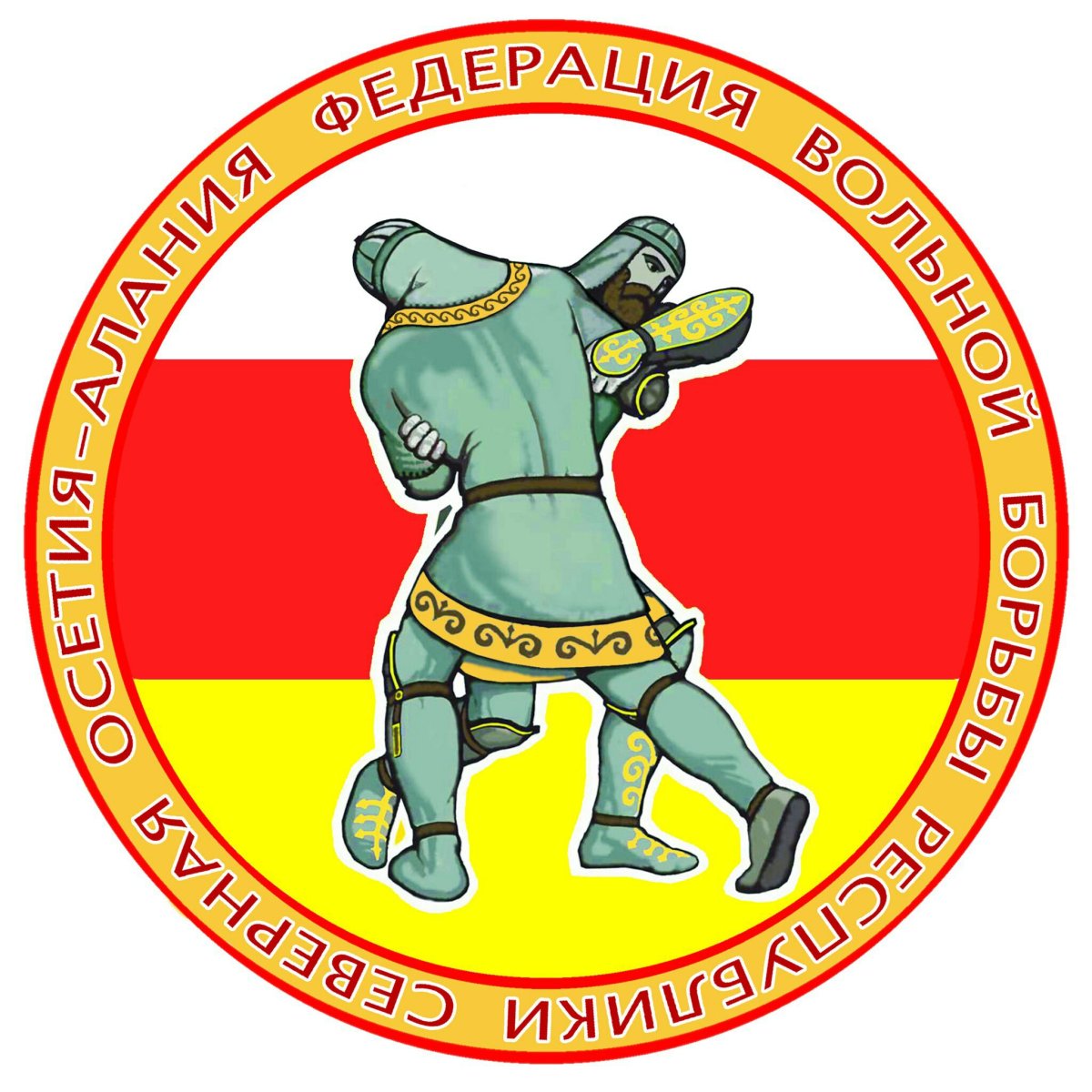 Парень с осетинским флагом