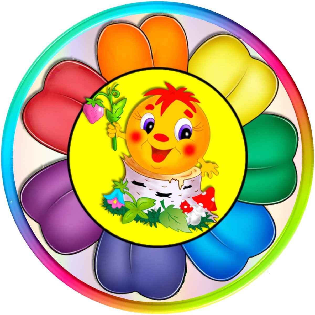 Маркировка на шкафчики для группы Цветик семицветик