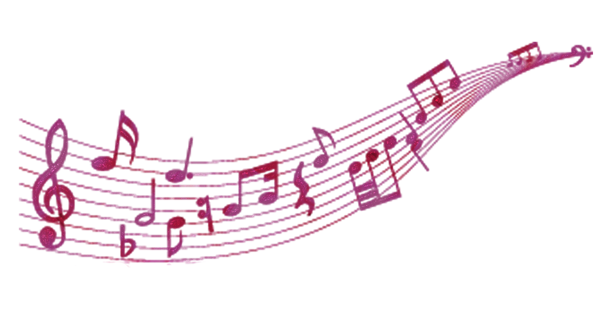 Ноты на прозрачном фоне