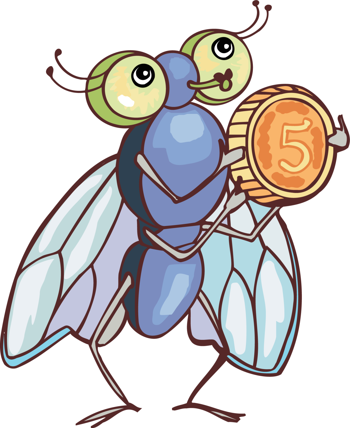 Муха рисунок для детей простой