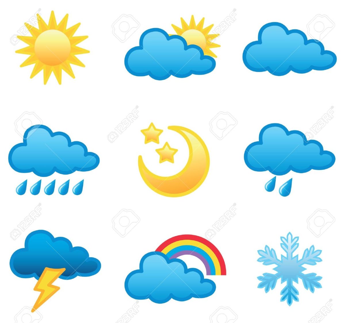 Значки обозначающие погодные явления