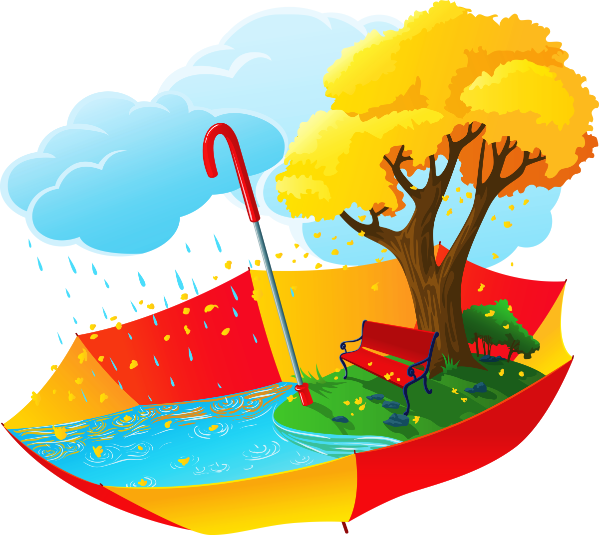 Летняя Векторная иллюстрация