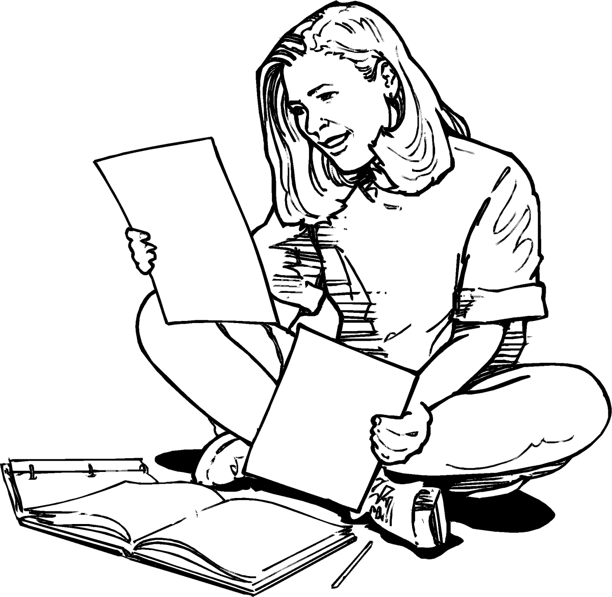 Студент раскраска