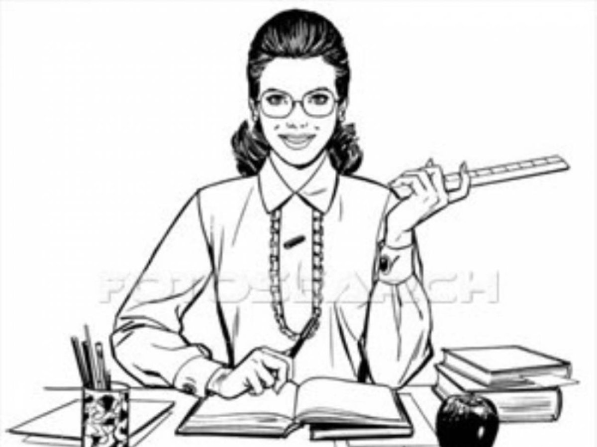 Учитель карандашом