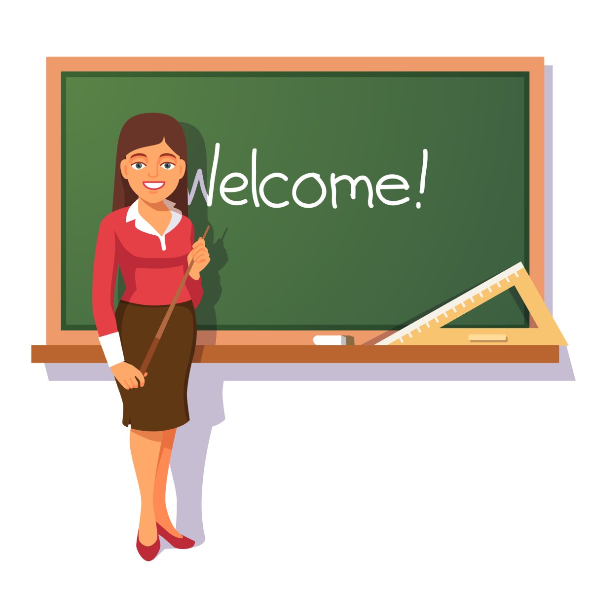 Учитель английского на прозрачном фоне