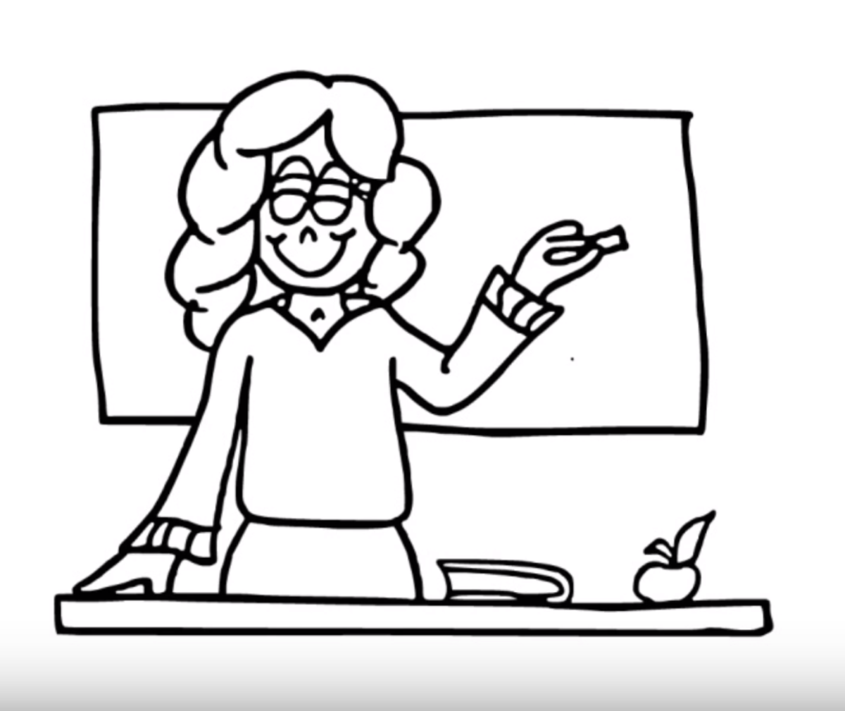 Раскраска учитель