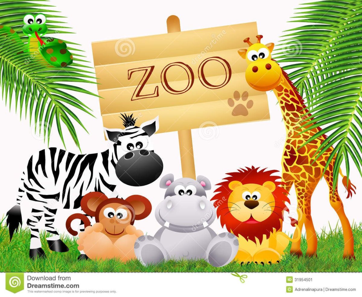 Zoo на белом фоне
