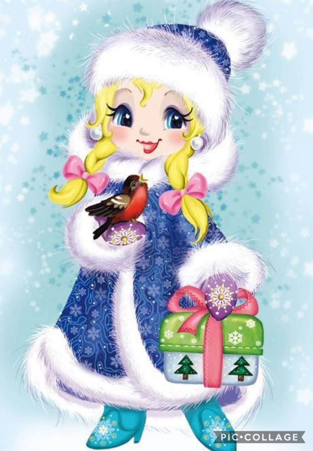 Снегурочка на белом фоне высокого качества