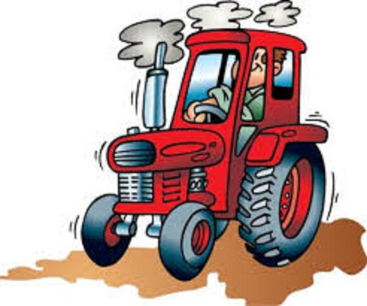 Фермер на тракторе