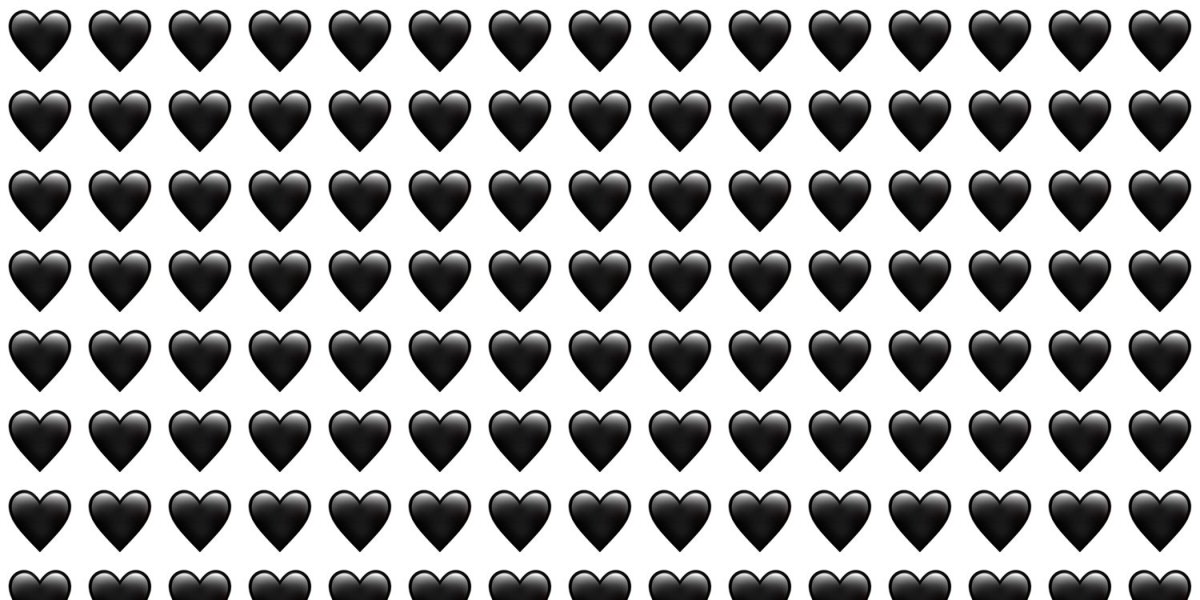 Сердечко черное