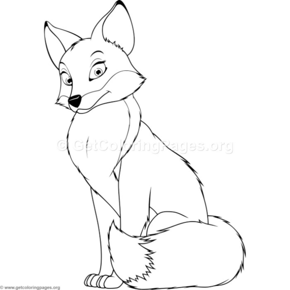 Силуэт лисы тату