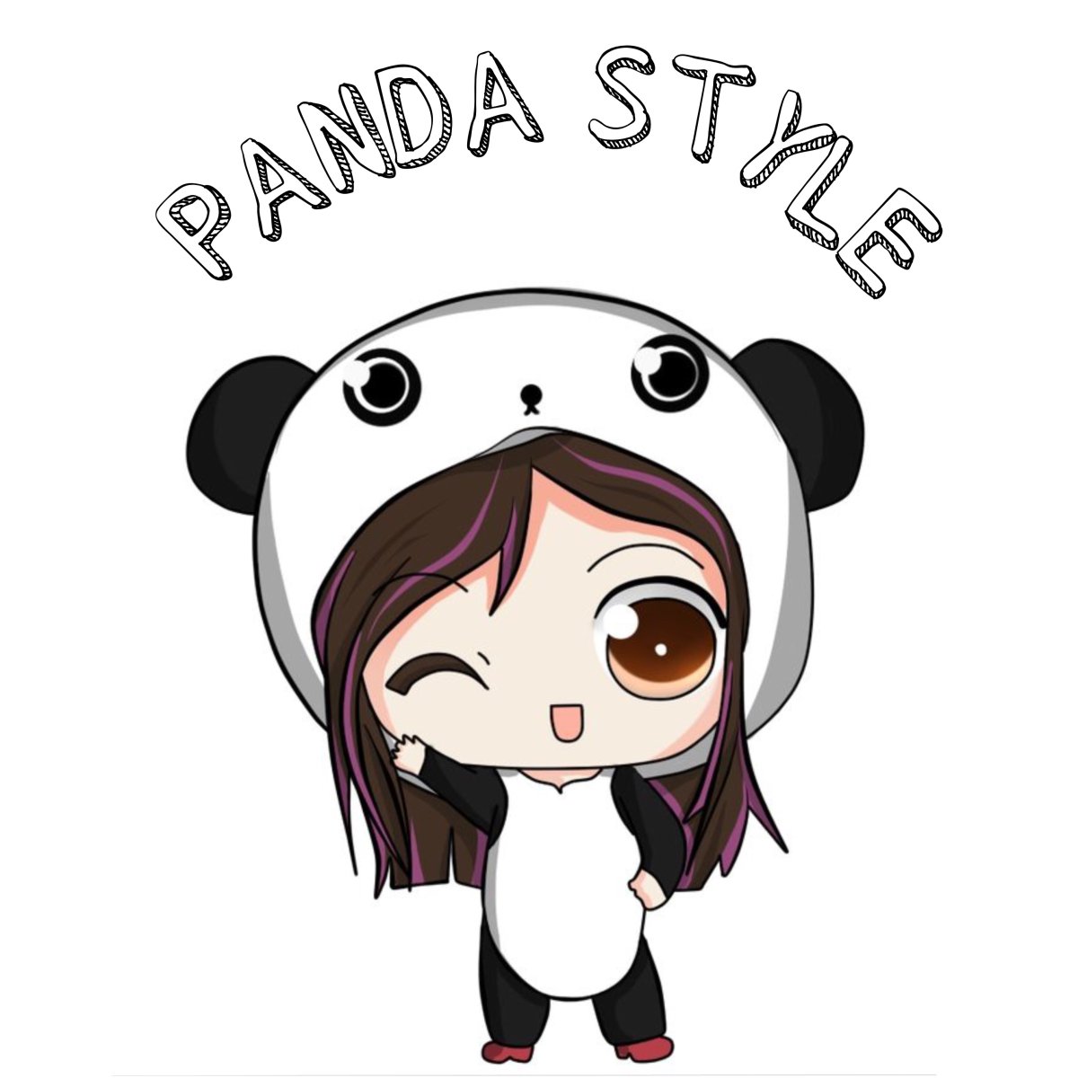 Девочка в костюме панды рисунок