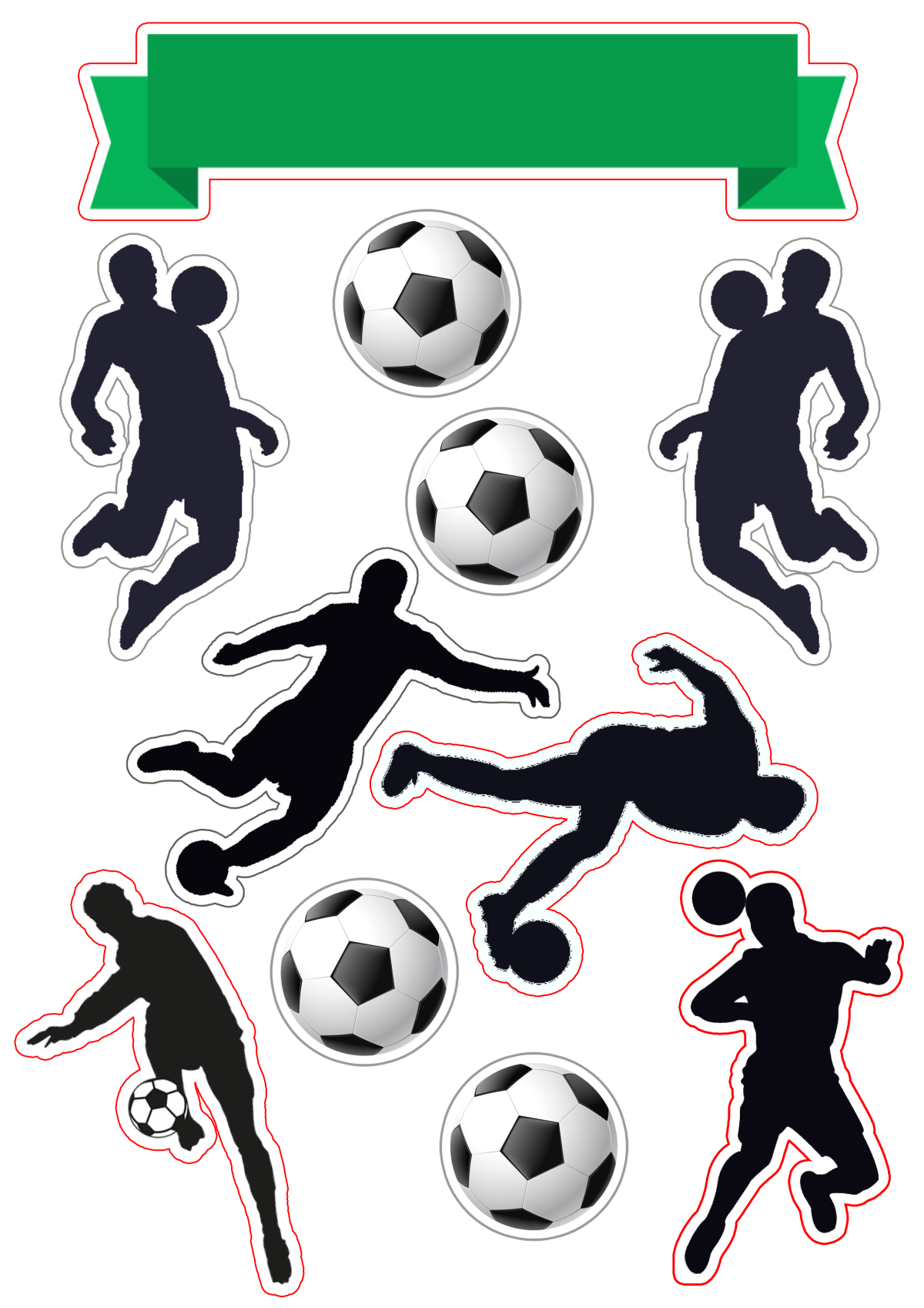 Картинка для печати в стиле футбола