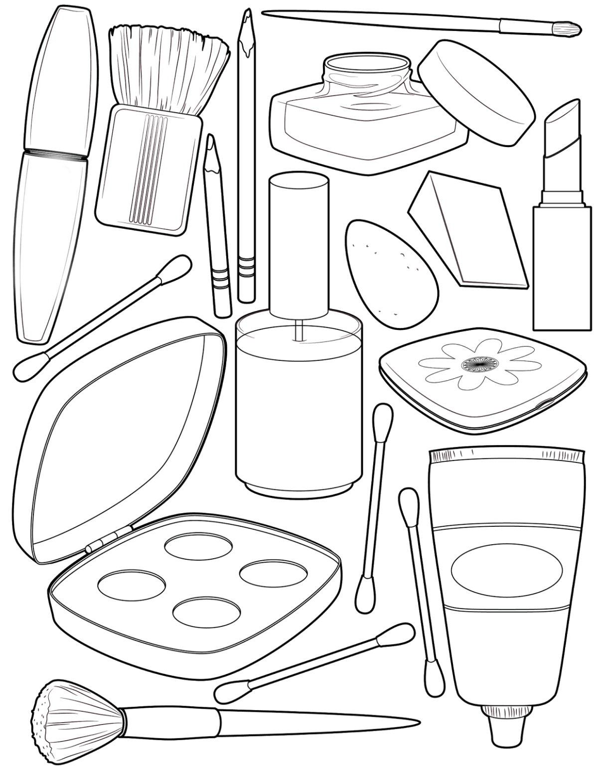 Наклейки в виде косметики