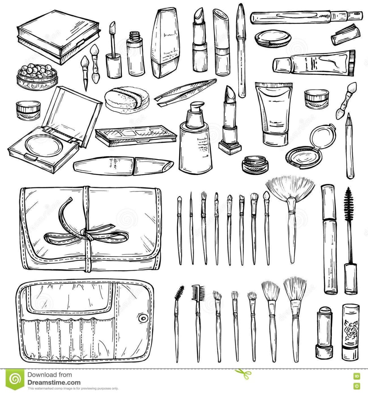 Раскраски Эстетика косметика