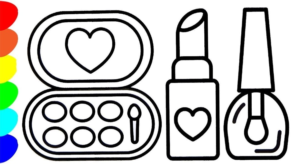 Раскраска бумажная косметика для утки