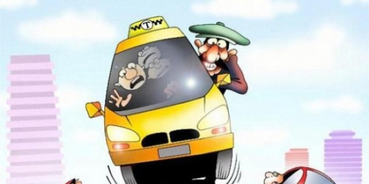 Таксист карикатура