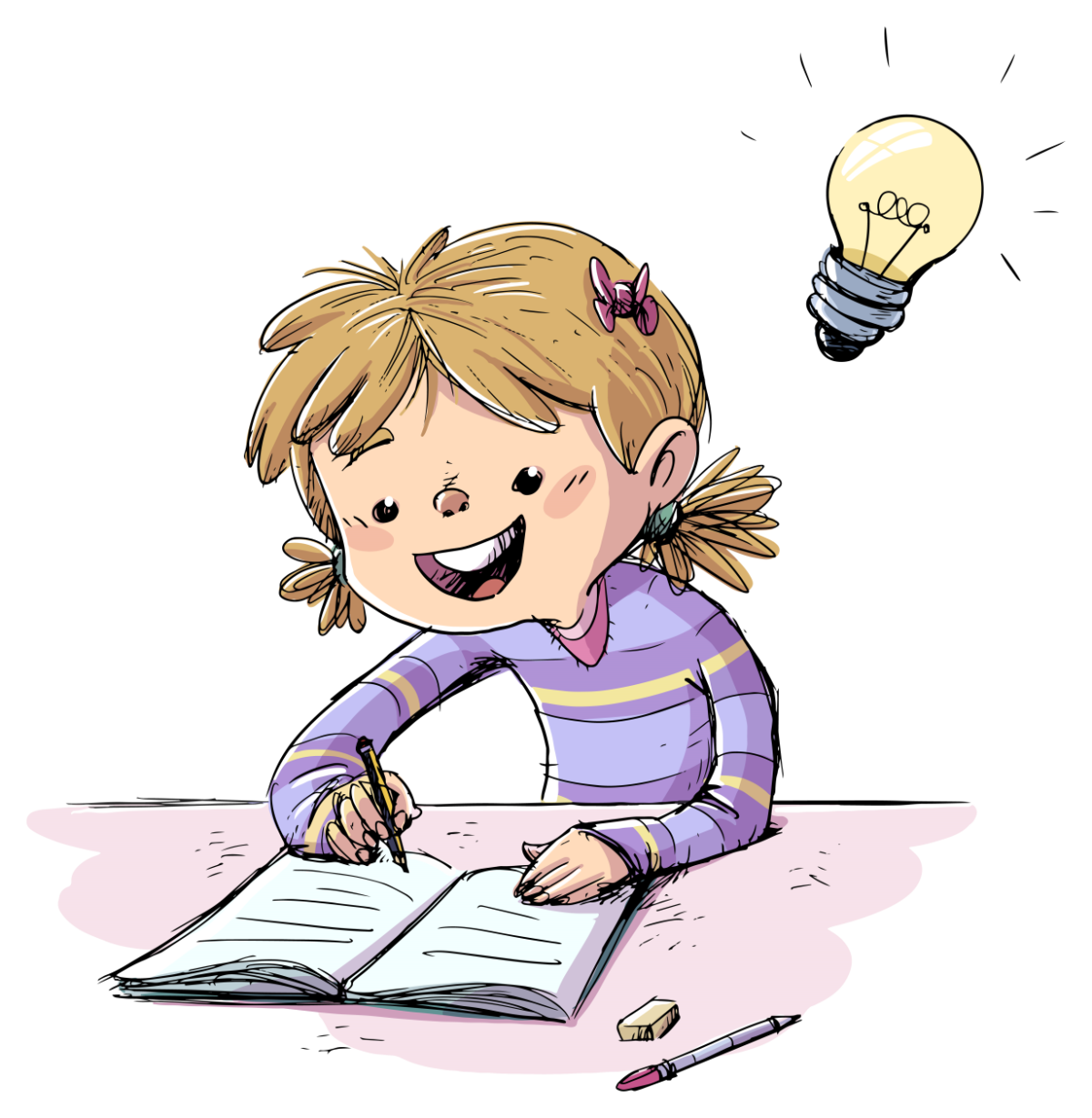 Ребенок пишет рисунок