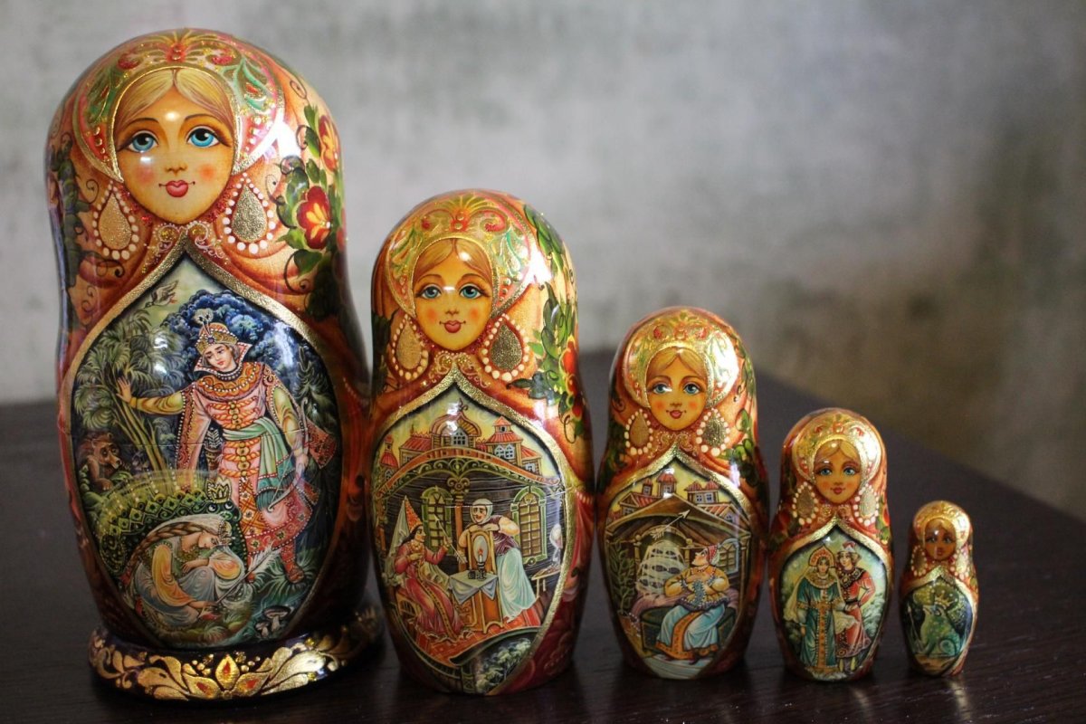 Матрешка Палехская роспись