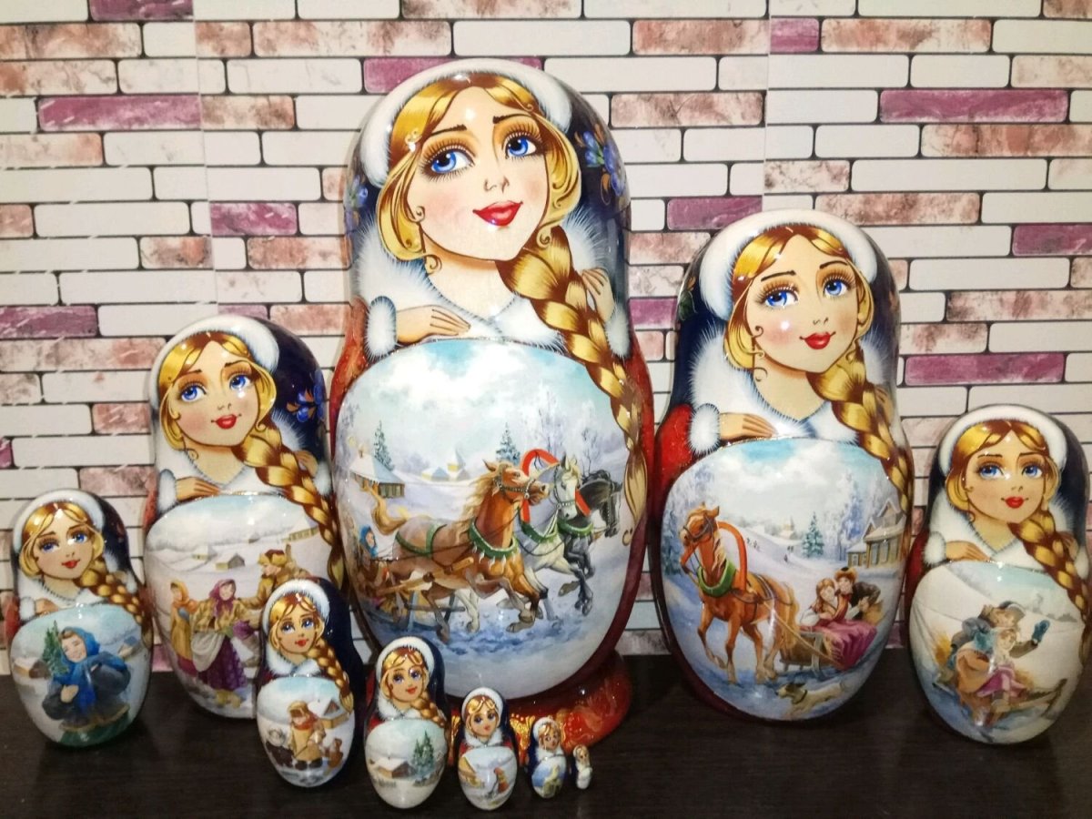 Матрешка современная роспись