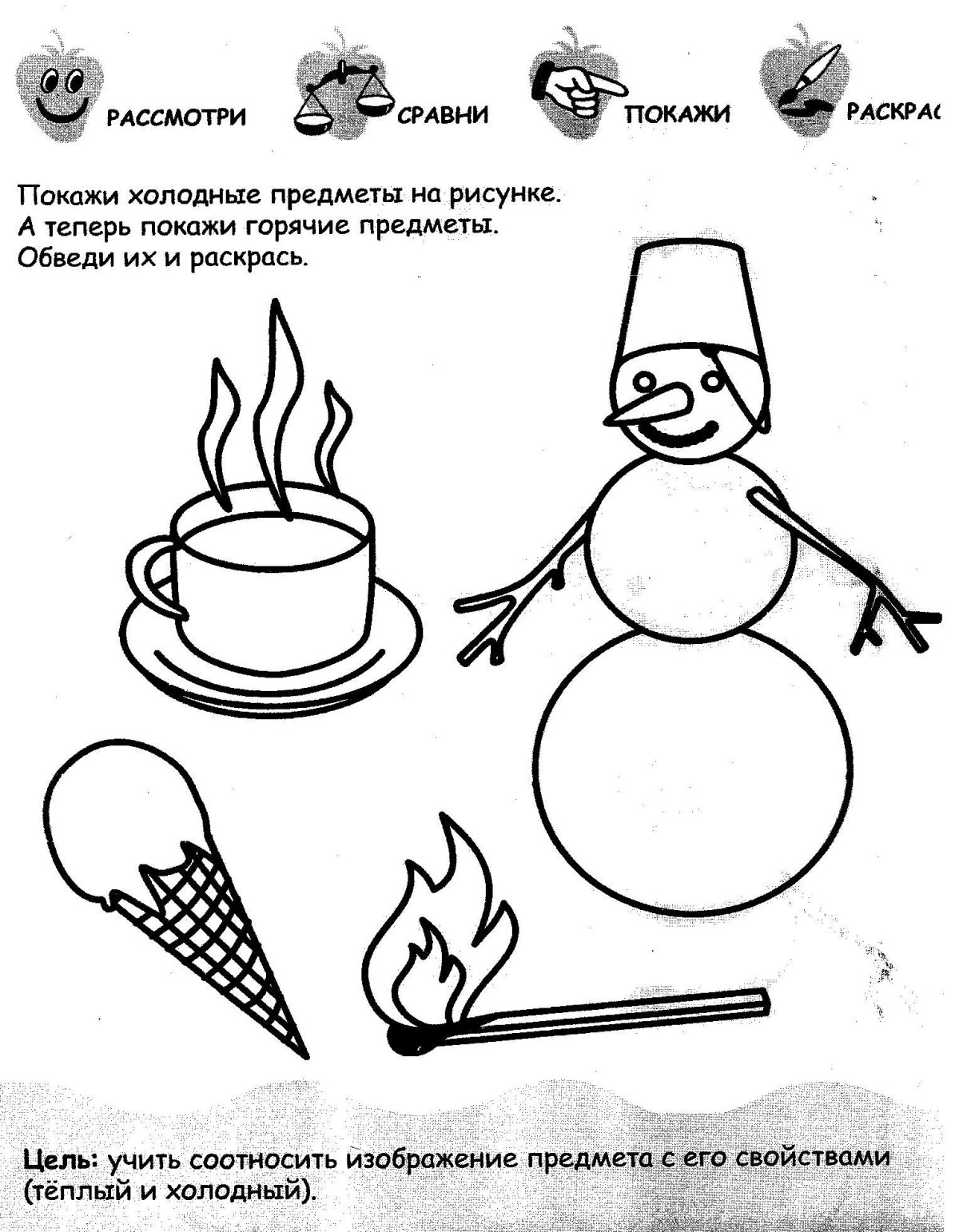 Значок горячего и холодного