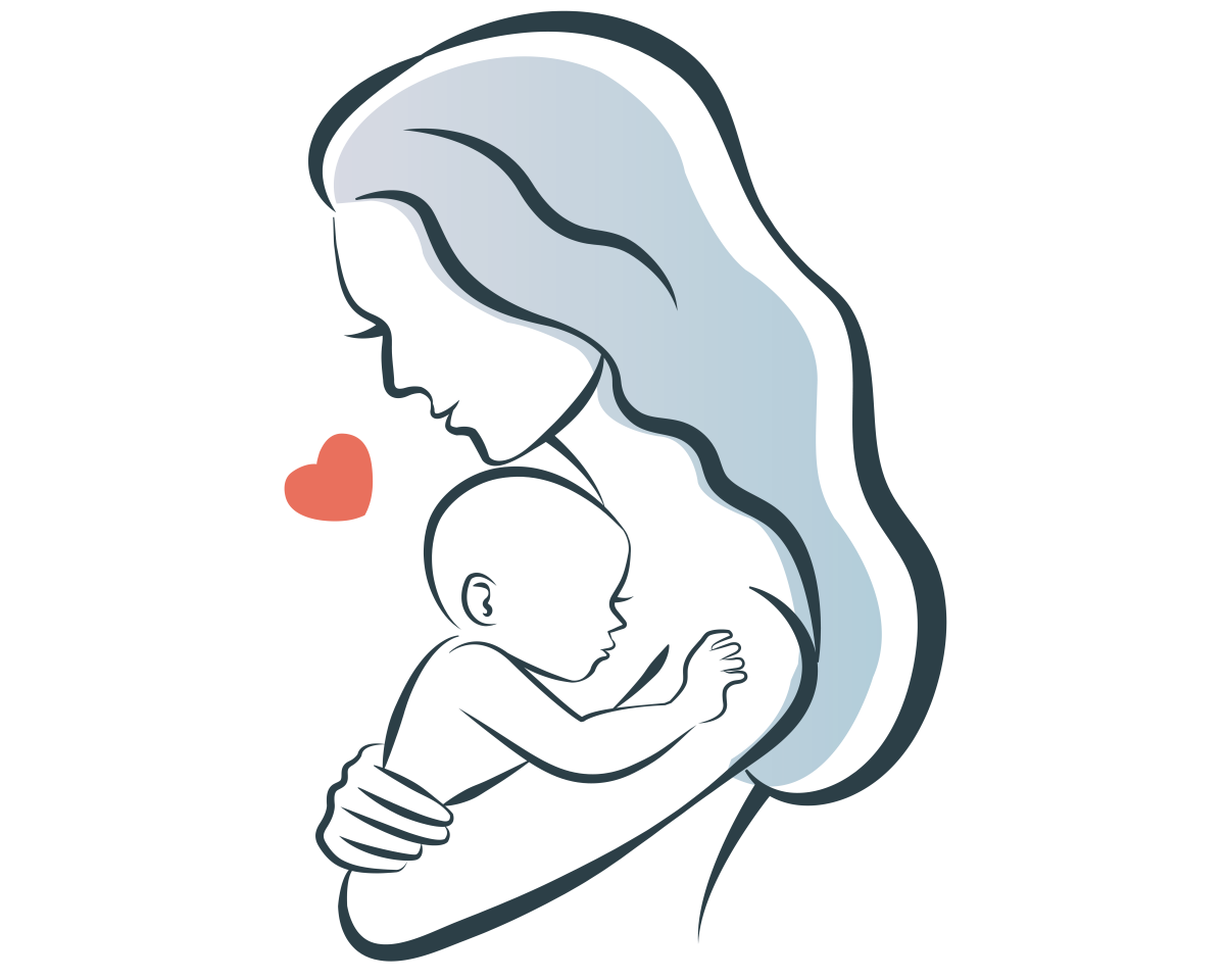 Мама с ребенком вектор