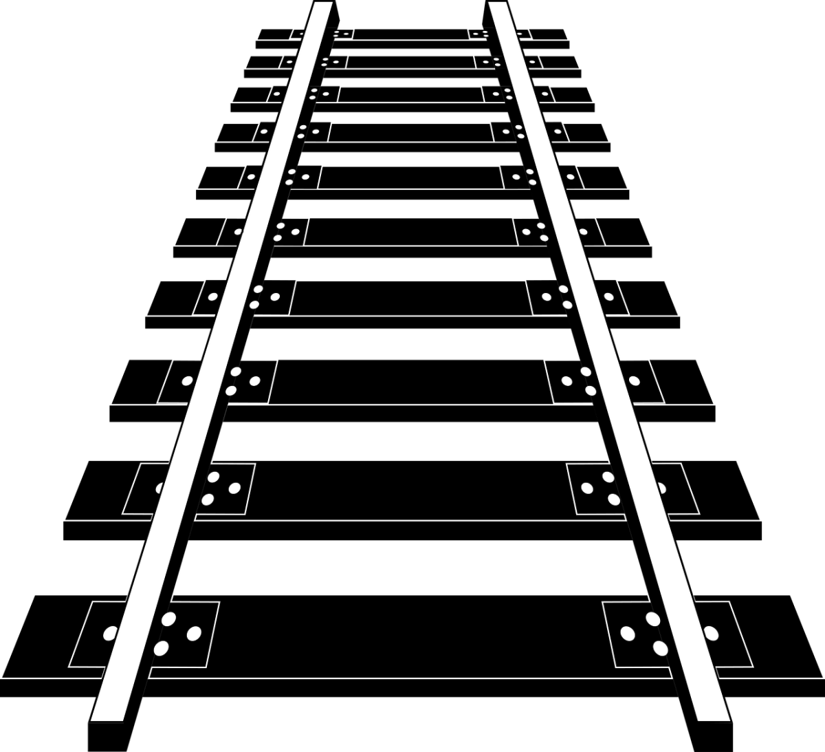 Рельсы сбоку вектор