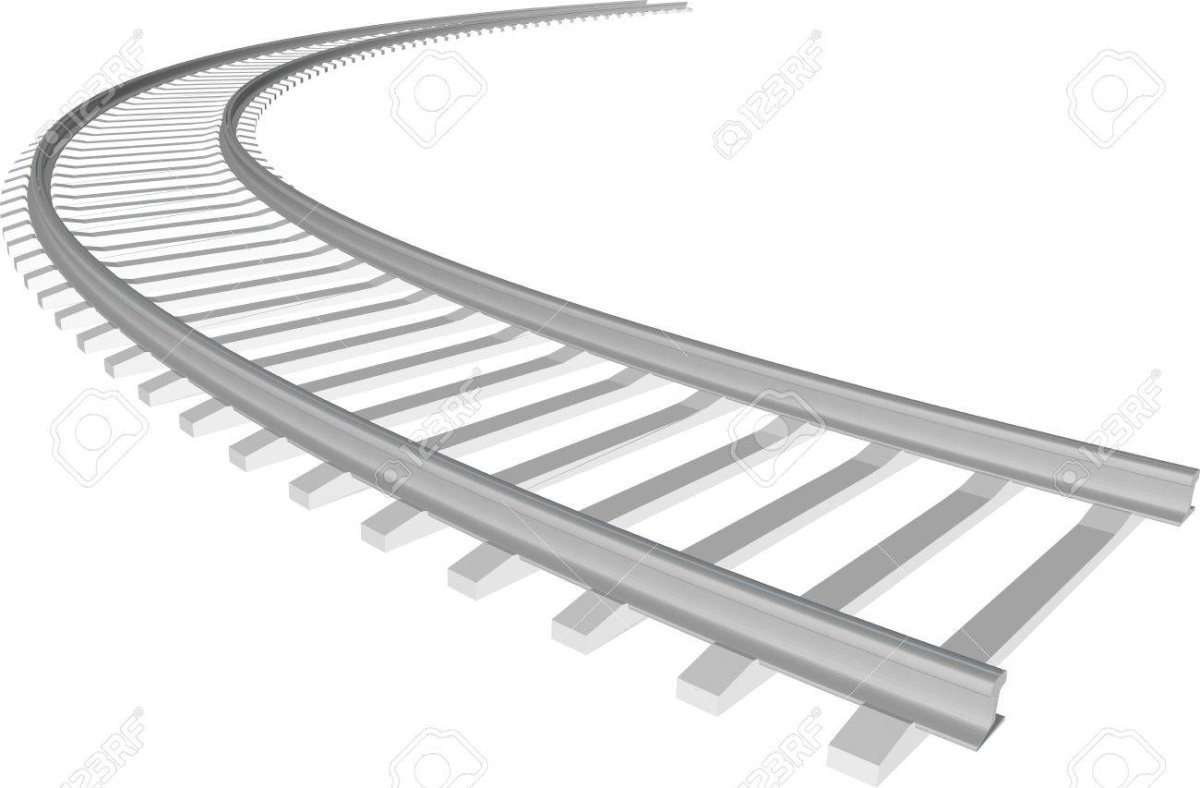 Рельсы вид сбоку вектор